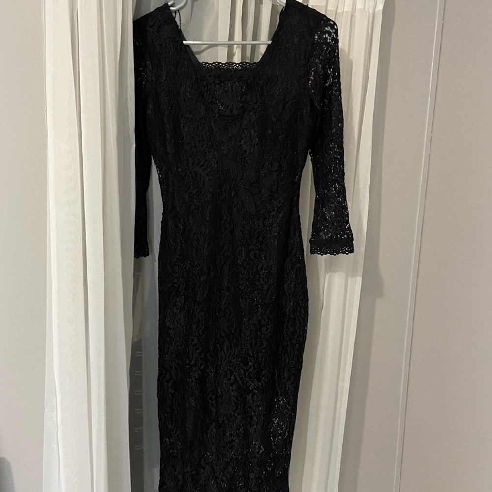 Womens Black Lace Dress